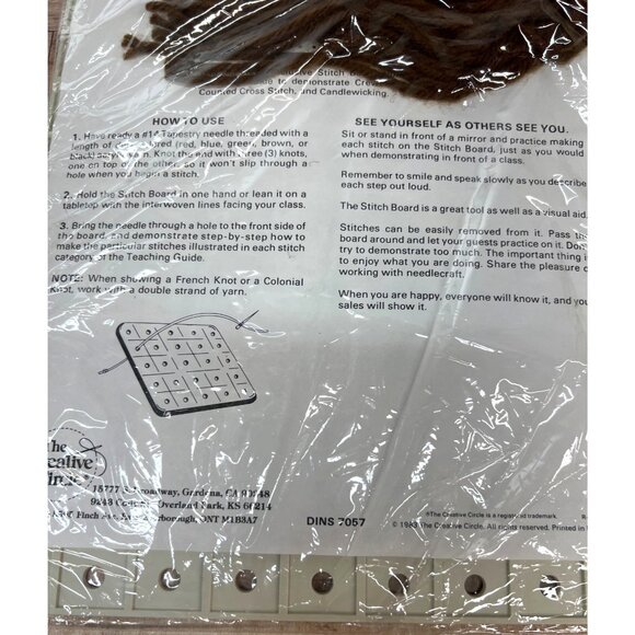 2 Creative Circle Stitch Board 7057 Demonstrating Crewel Needlepoint Cross Stitc - Picture 2 of 3